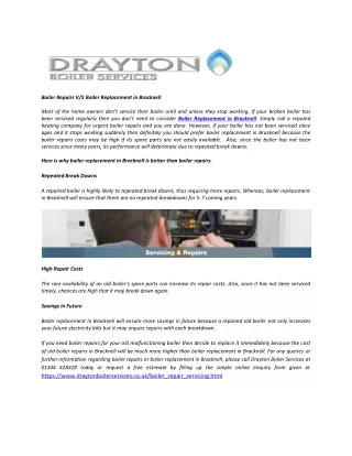 boiler repairs v s boiler replacement