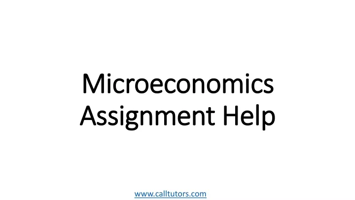 microeconomics assignment help