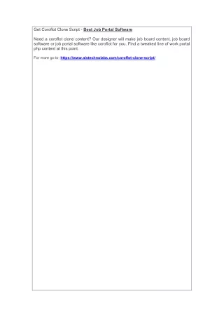 get coroflot clone script best job portal
