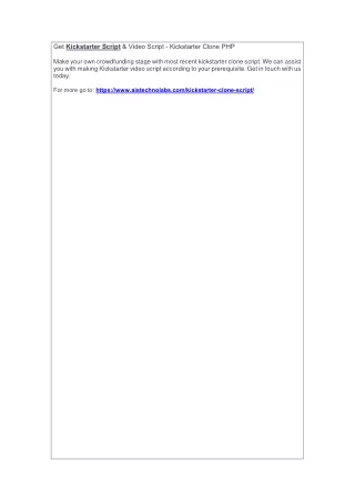 get kickstarter script video script kickstarter