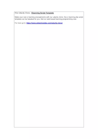 hire udacity clone elearning script template make
