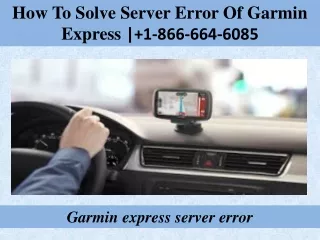 how to solve server error of garmin express