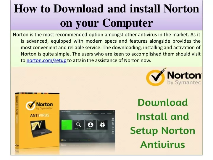how to download and install norton on your