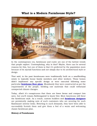 what is a modern farmhouse style
