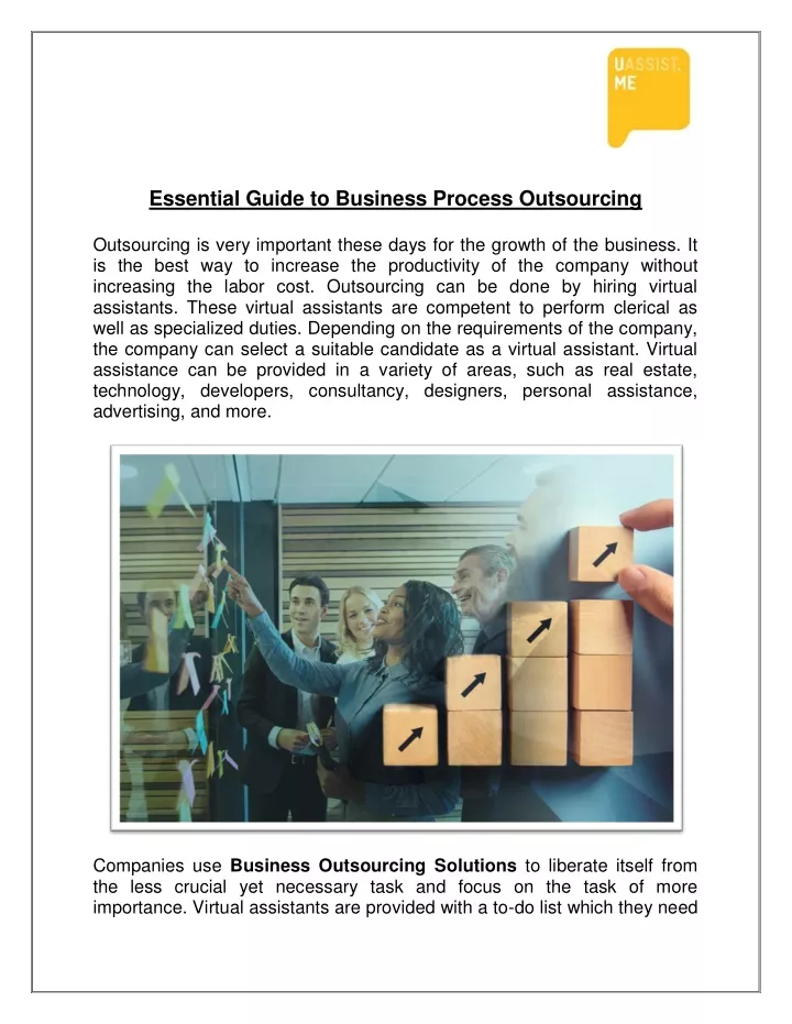 essential guide to business process outsourcing