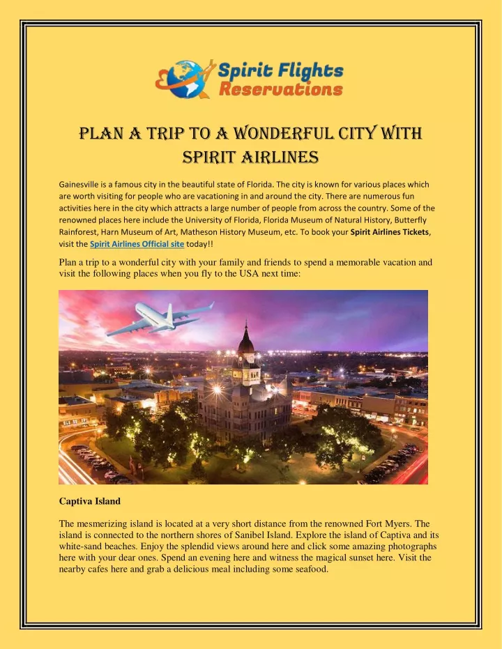 plan a trip to a wonderful city with spirit