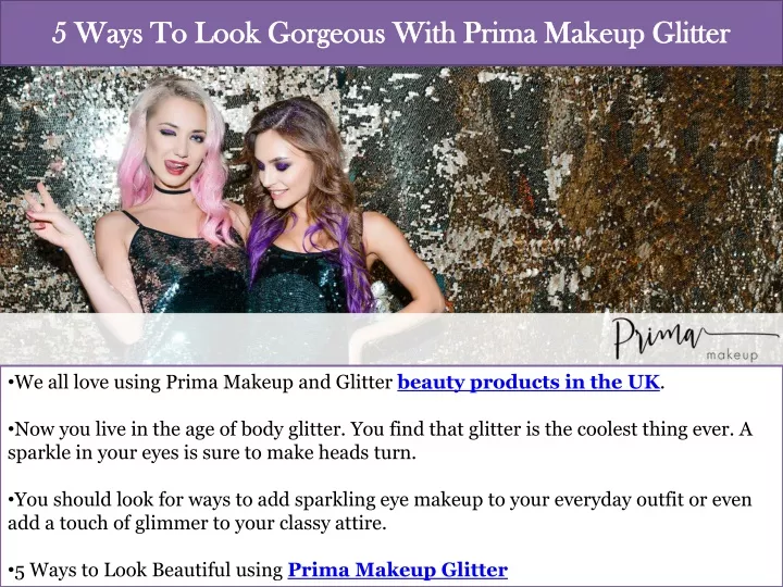 5 ways to look gorgeous with prima makeup glitter
