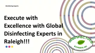 Disinfecting Experts in Raleigh | Execute with Excellence