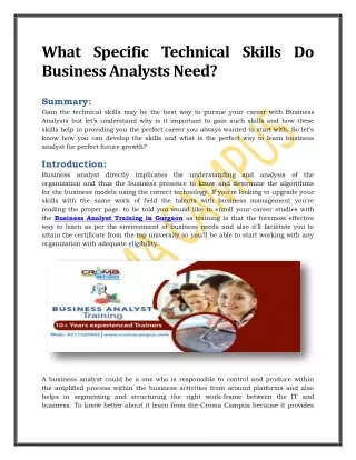 what specific technical skills do business