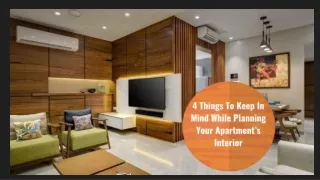 4 Things To Keep In Mind While Planning Your Apartment’s Interior