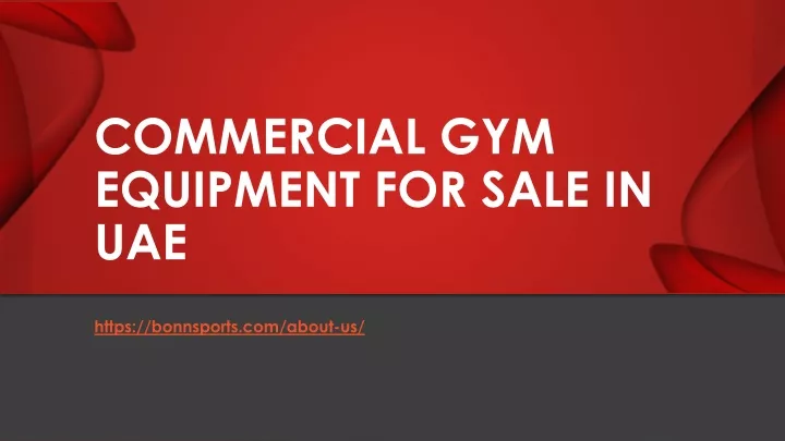 commercial gym equipment for sale in uae