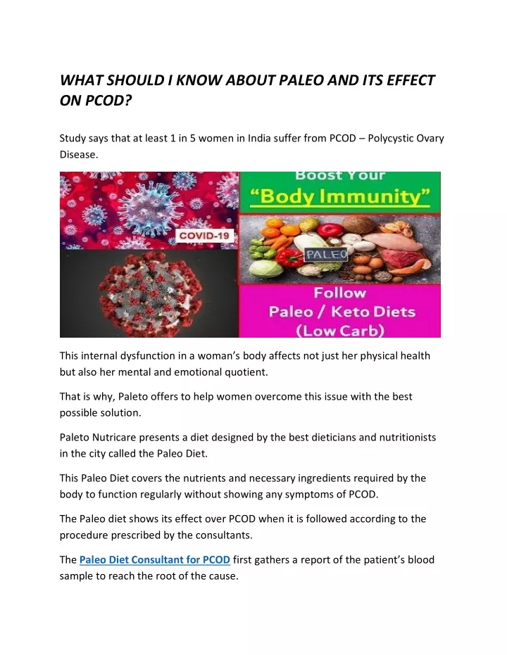 what should i know about paleo and its effect