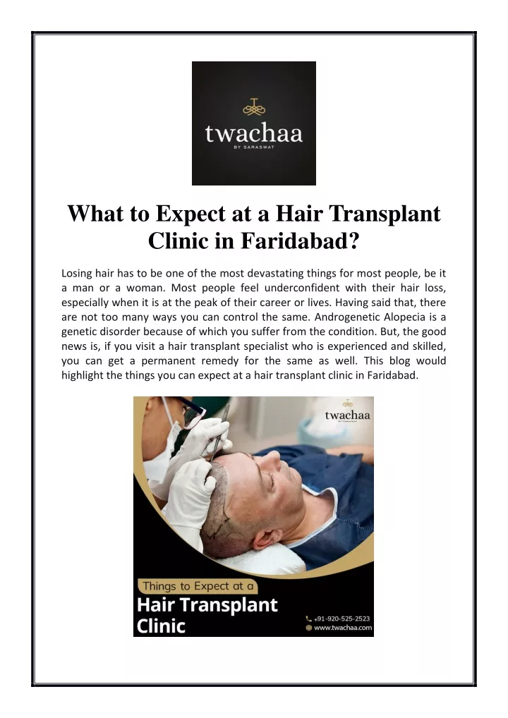 what to expect at a hair transplant clinic