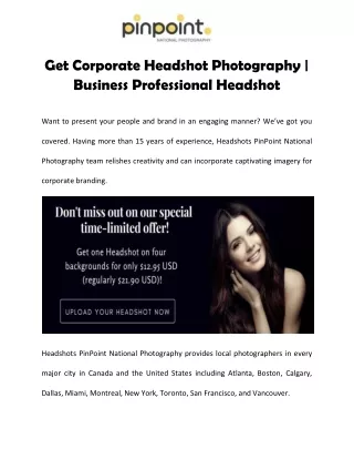 Get Corporate Headshot Photography | Business Professional Headshot