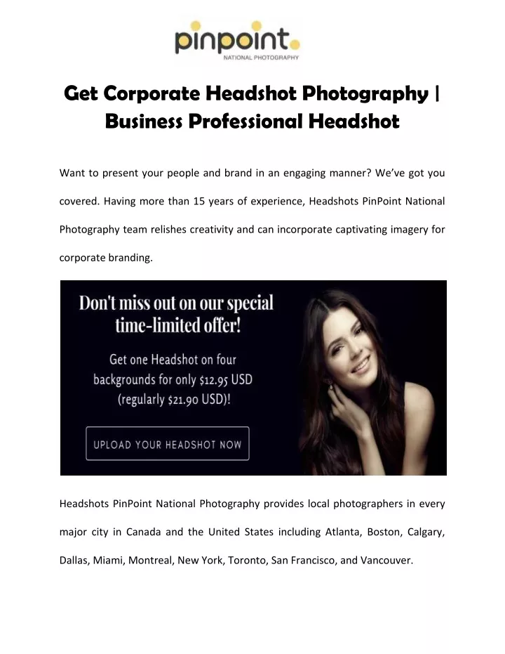 get corporate headshot photography business