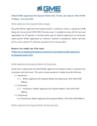 global mobile application development market size