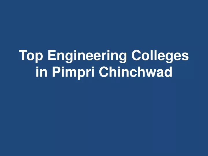 top engineering colleges in pimpri chinchwad