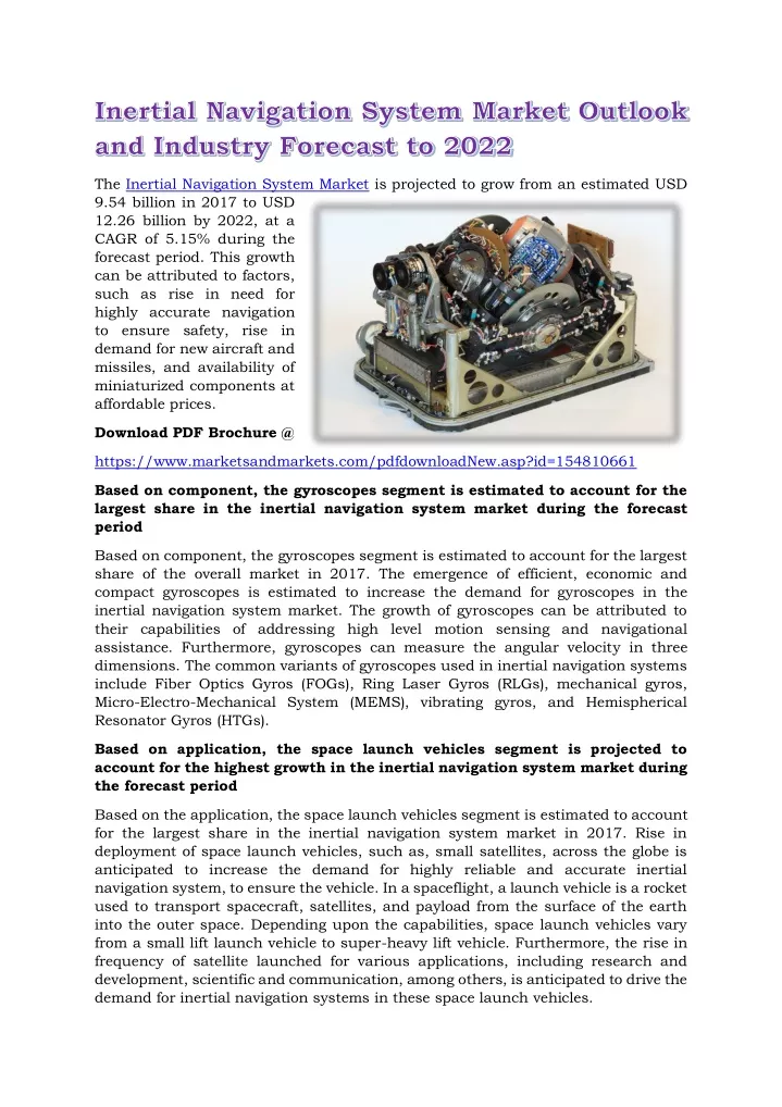 the inertial navigation system market