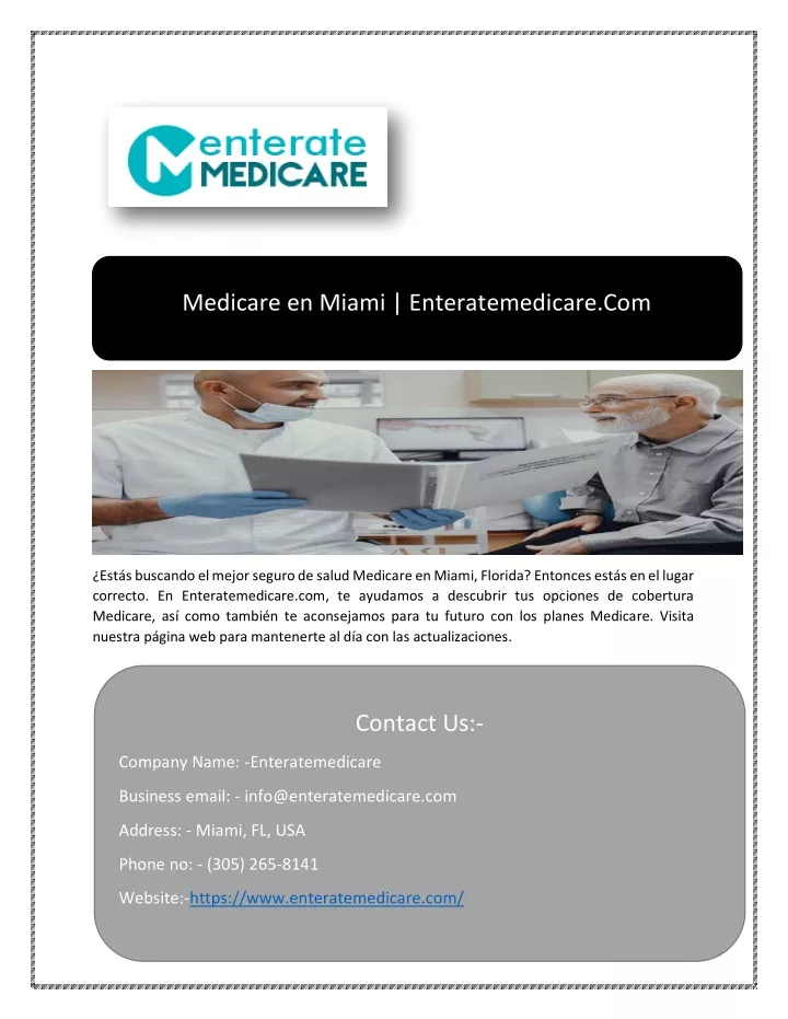 medicare en miami enteratemedicare com