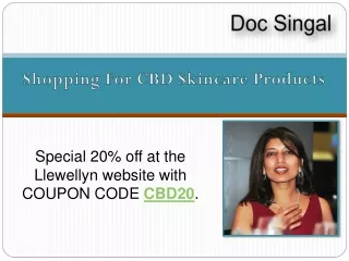 Shopping For CBD Skincare Products - www.docsingal.com
