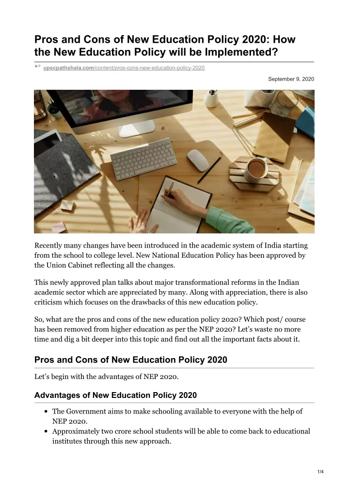 pros and cons of new education policy 2020