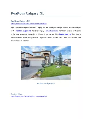 realtors calgary ne