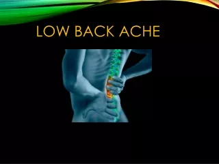Low Back Ache for General Practitioners