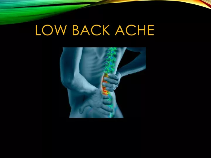 low back ache
