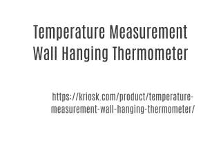 Temperature Measurement Wall Hanging Thermometer