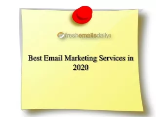 Best Email Marketing Services in 2020