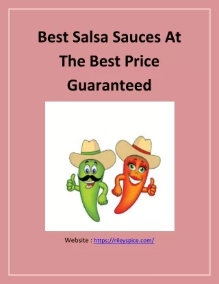 Best salsa seasoning at the best price guaranteed