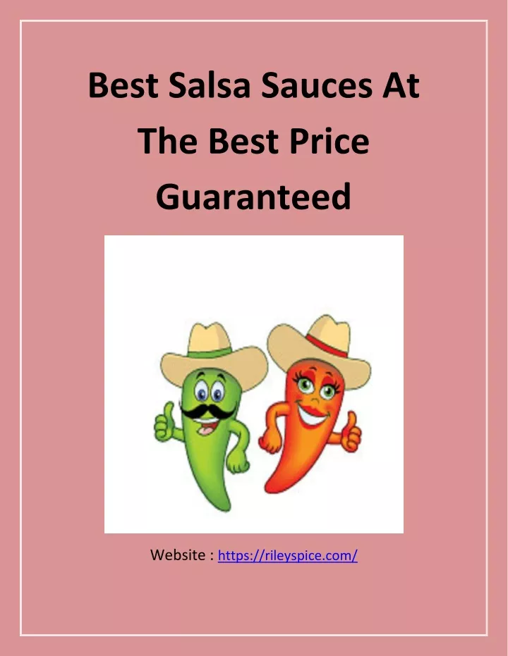 best salsa sauces at the best price guaranteed
