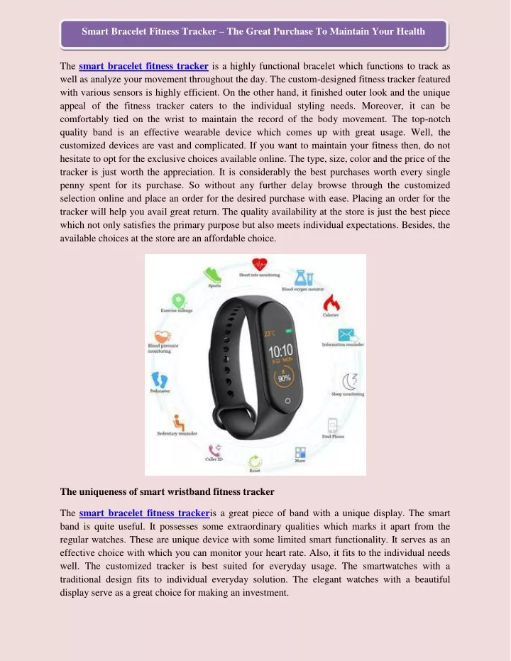 smart bracelet fitness tracker the great purchase