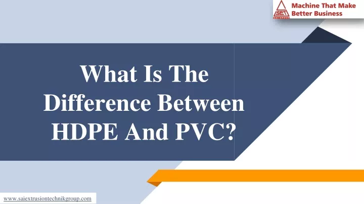 what is the difference between hdpe and pvc