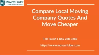 compare local moving company quotes and move cheaper