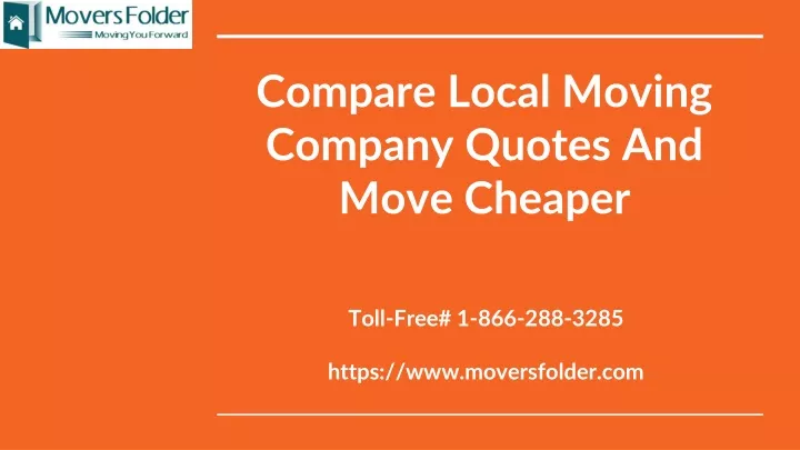 compare local moving company quotes and move cheaper
