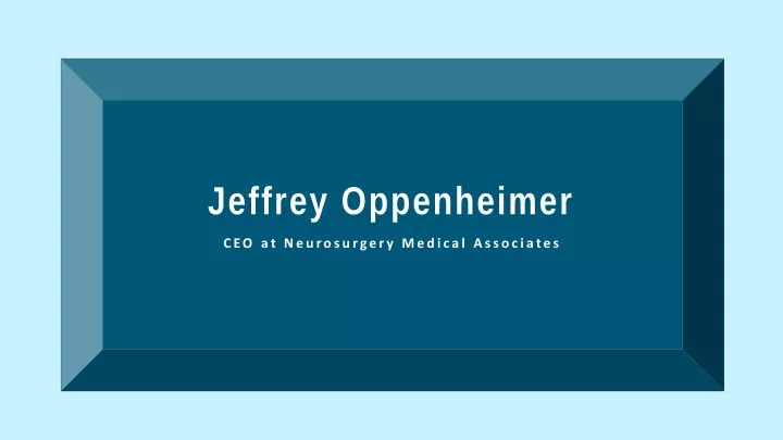 jeffrey oppenheimer