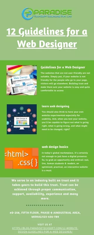 12 guidelines for a web designer