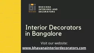 Interior Decorators in Bangalore
