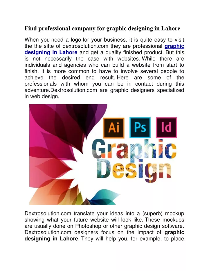 find professional company for graphic designing