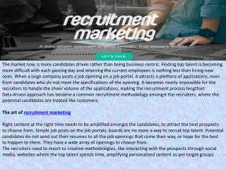 The art and science of recruitment marketing