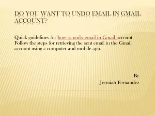 do you want to undo email in gmail account