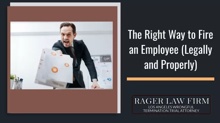 the right way to fire an employee legally