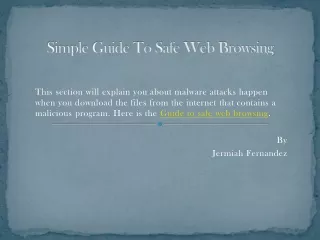 simple guide to safe web browsing