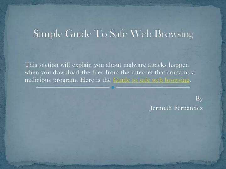 simple guide to safe web browsing