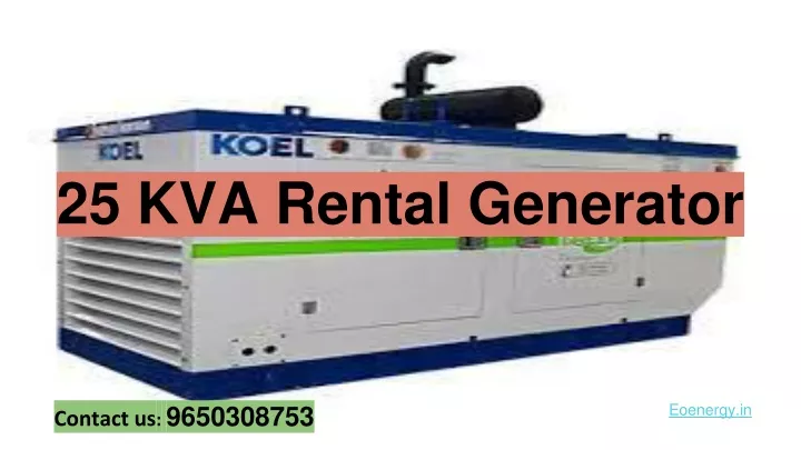 25 kva rental generator