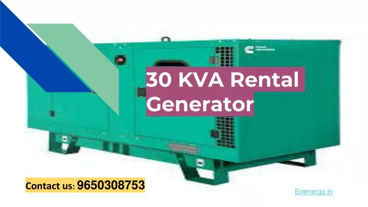 30 kva rental generator