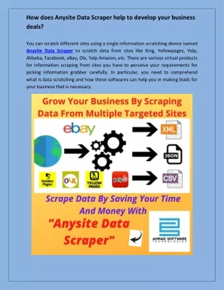 Scrape valid data from multiple sites with Anysite Scraper