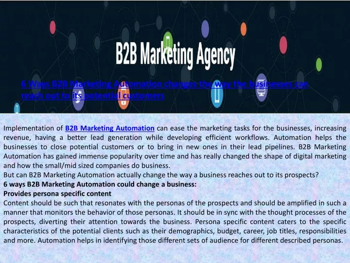 6 ways b2b marketing automation changes