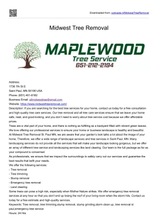 Midwest Tree Removal